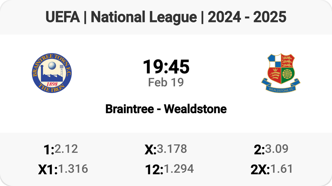 ⚽ Braintree vs Wealdstone Showdown Tomorrow! 🔥