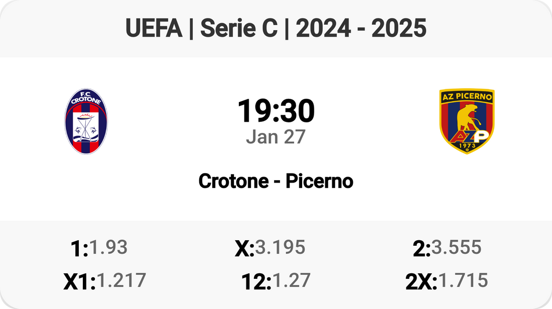 Crotone vs Picerno: Serie C Showdown Tomorrow!