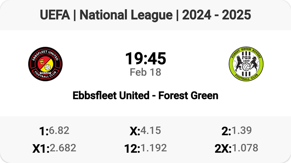 Exciting Clash: Ebbsfleet United vs Forest Green Tomorrow!