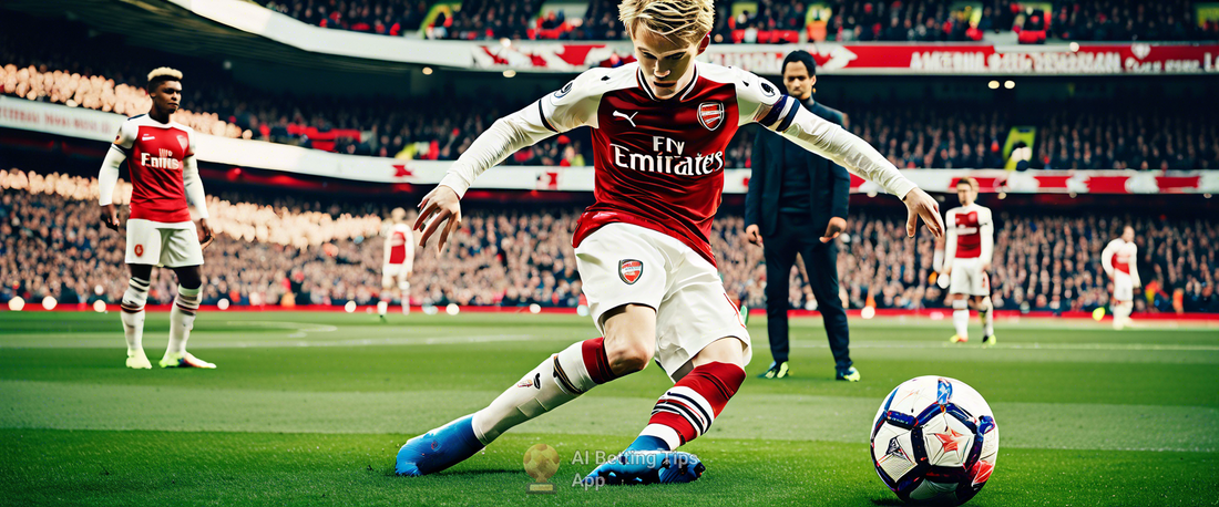 Martin Odegaard during an Arsenal training session.