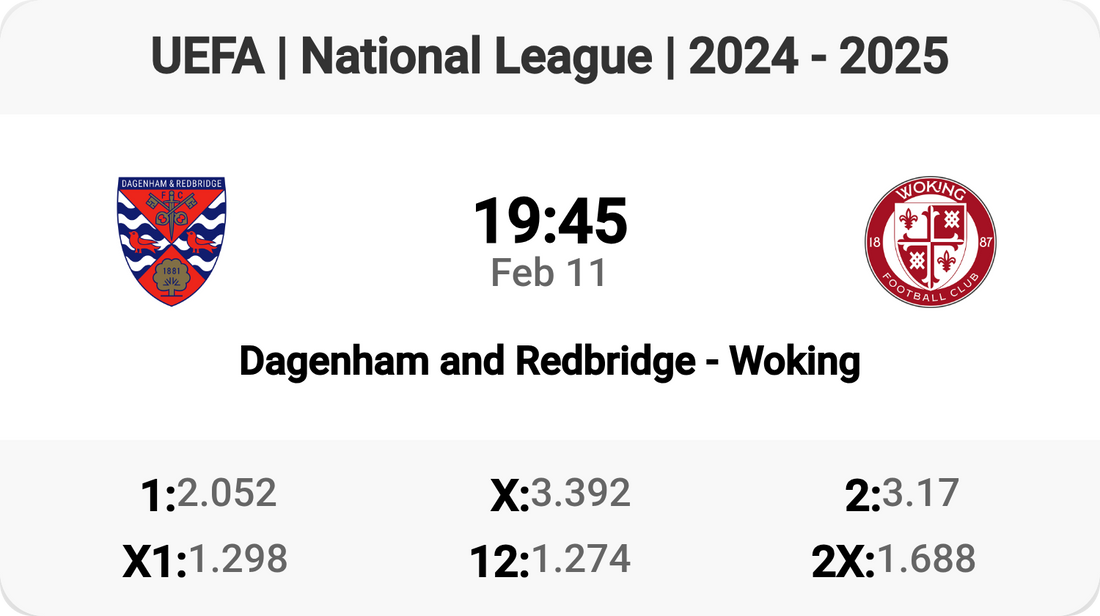 Intense Clash: Dagenham & Redbridge vs Woking!