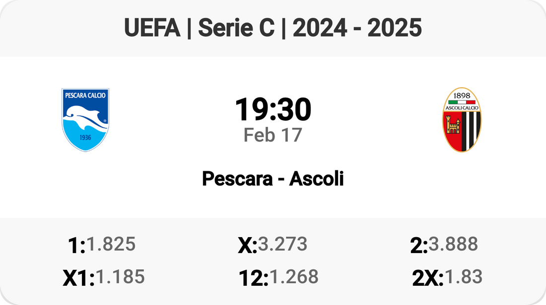 Pescara vs Ascoli: Serie C Showdown!