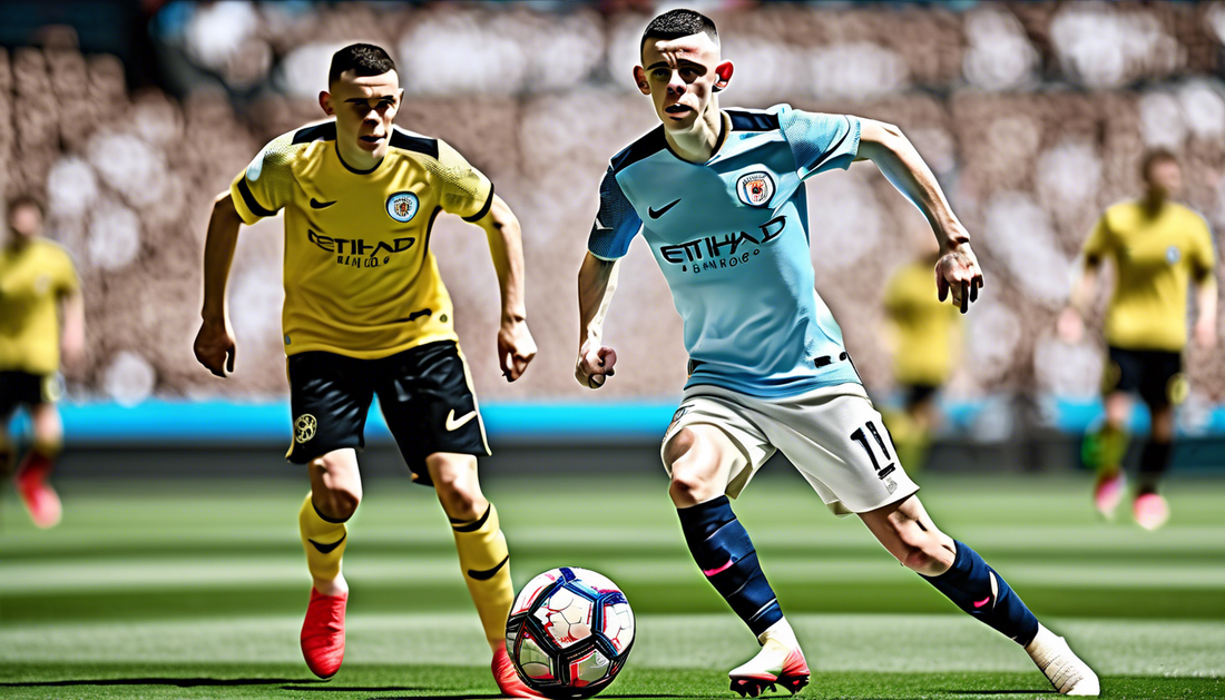 Phil Foden in Battle Armor: Dribbling to Glory!