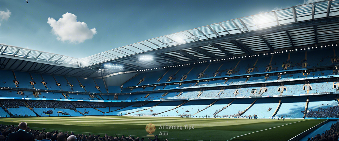 Manchester City logo with Premier League backdrop focusing on financial regulations.