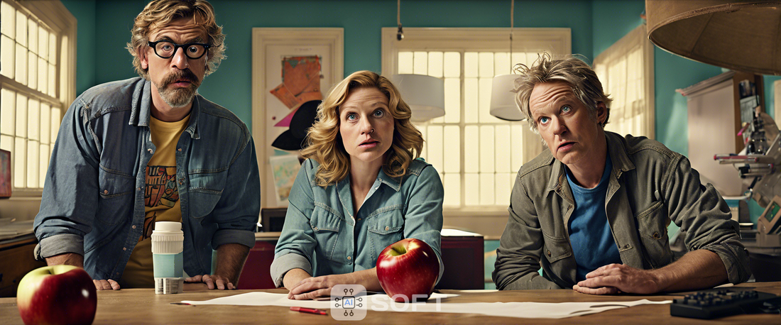 Promotional poster for Apple's upcoming comedy The Studio starring Seth Rogen and an impressive cast.