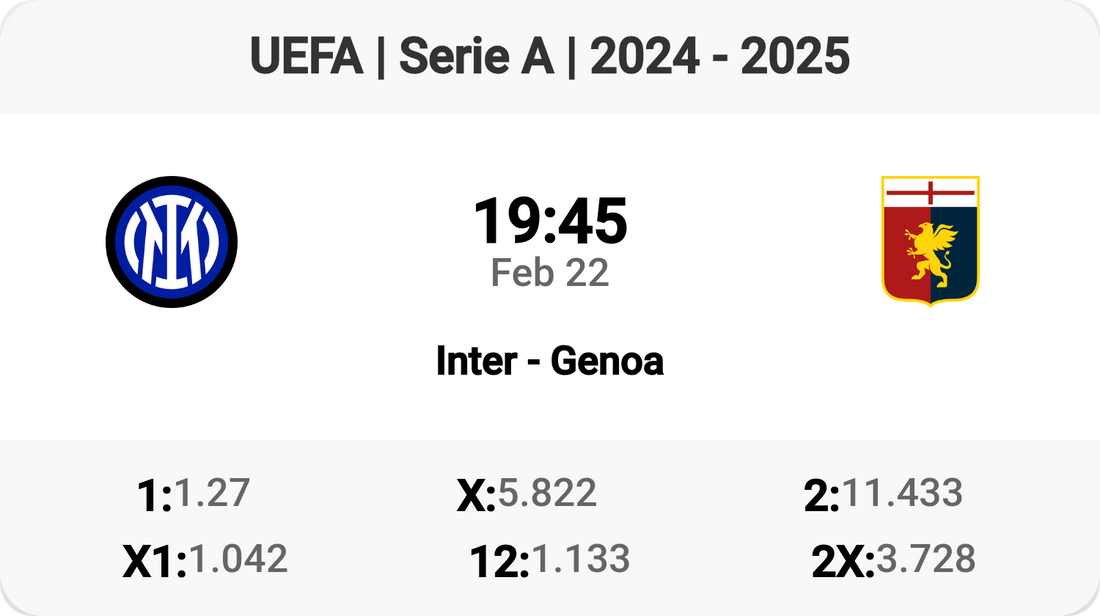 Inter vs Genoa: Serie A Showdown Tomorrow!