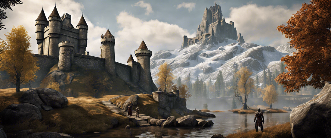 The Elder Scrolls: Castles mobile game advertisement featuring medieval aesthetics.