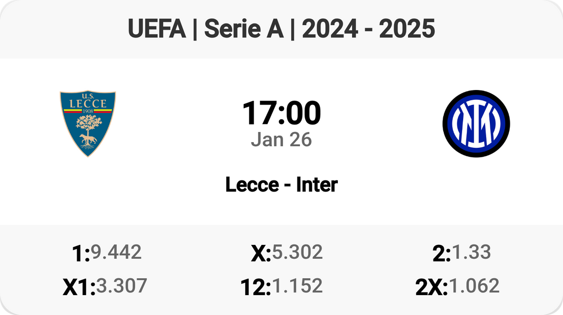 🔥 Lecce vs Inter: Serie A Clash Tomorrow! 🔥