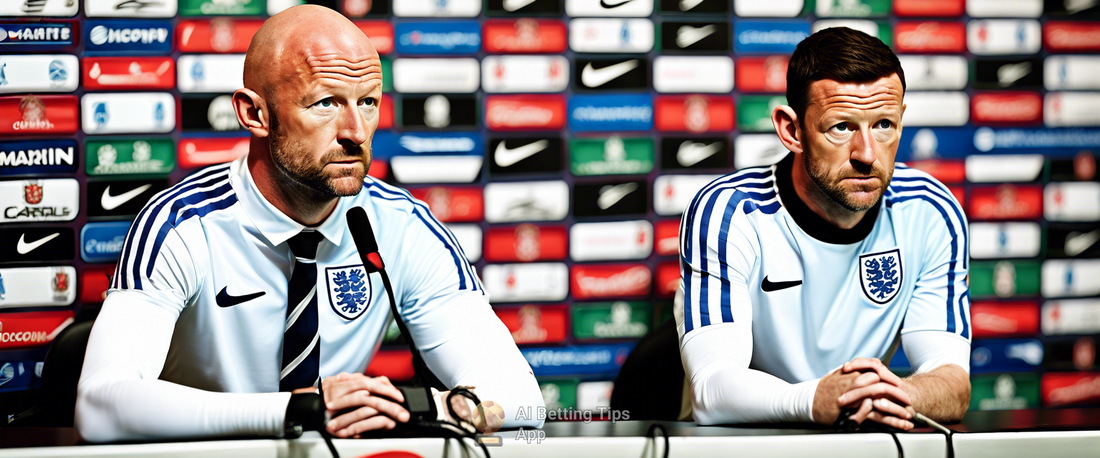 Lee Carsley during his first press conference as England's interim manager.