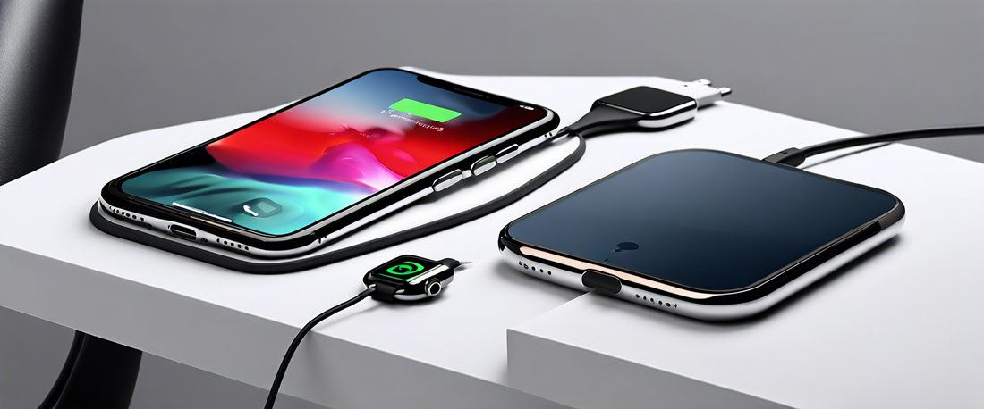 Anker 2-in-1 MagGo Wireless Charger in use with iPhone and earbuds.