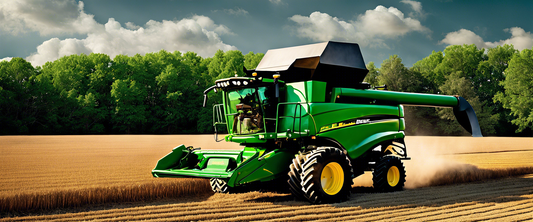 Illustration of John Deere's See & Spray technology powered by Mineral's algorithms.