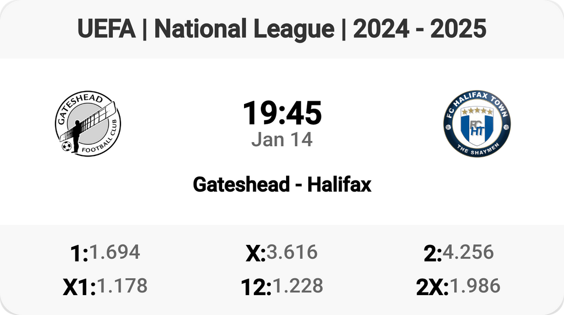 Gateshead vs Halifax: Epic Showdown Awaits! ⚽️🔥