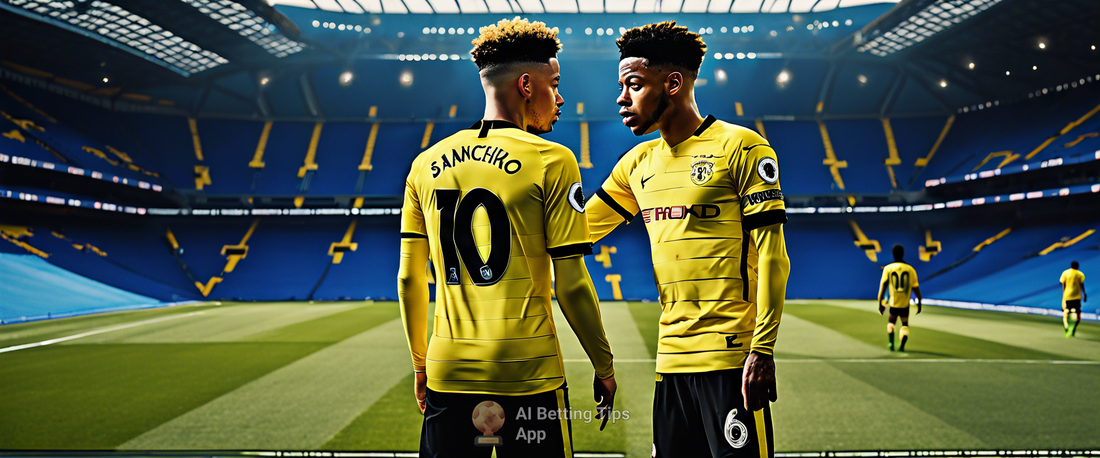 Jadon Sancho and Raheem Sterling in action during a match.