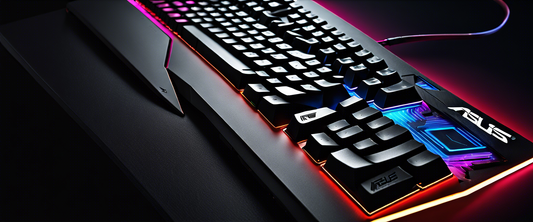 Asus ROG Falchion Ace HFX gaming keyboard with Speed Tap feature.