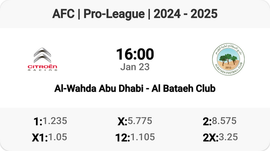 Tomorrow's Clash: Al-Wahda vs Al Bataeh!