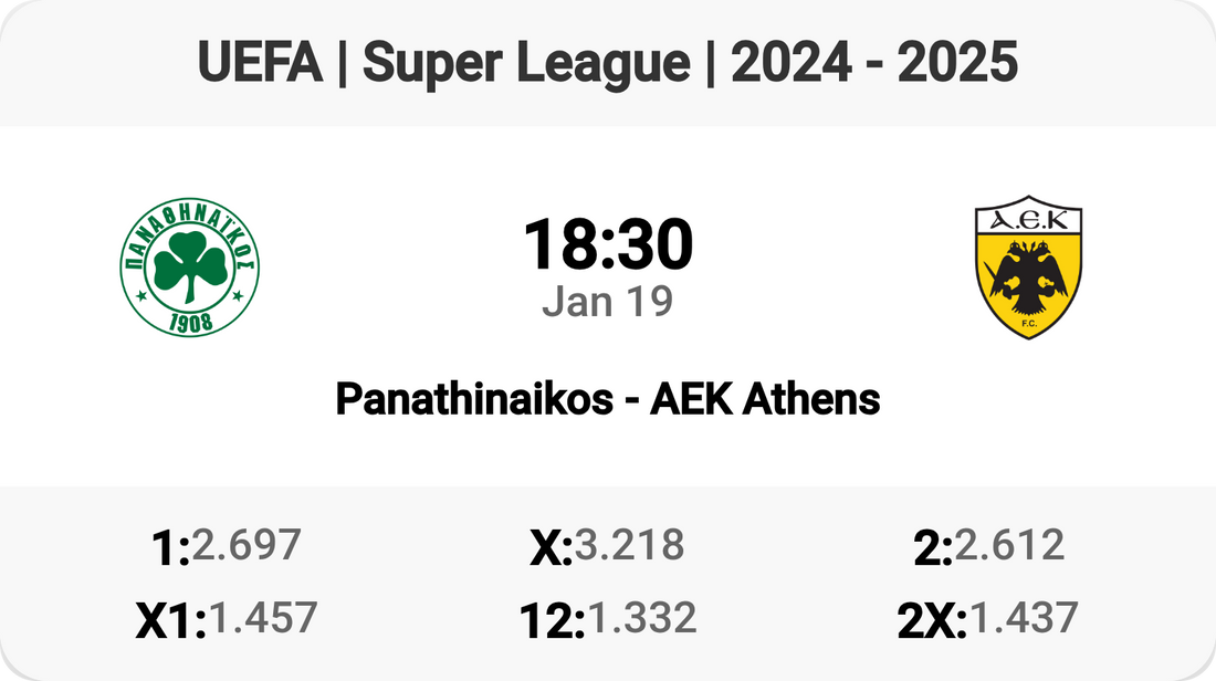 Panathinaikos vs AEK Athens: A Super League Showdown!