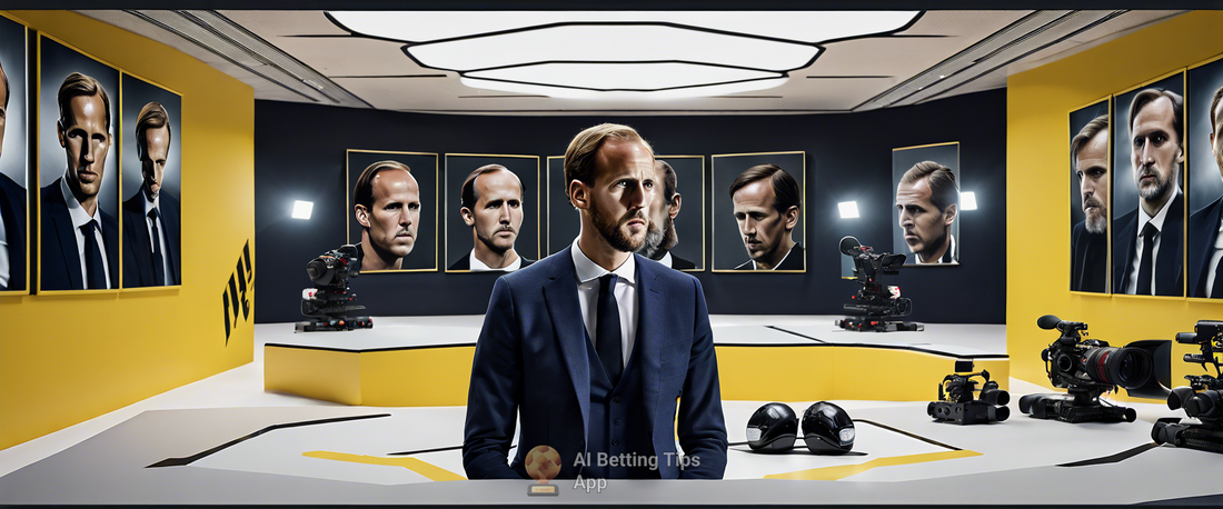 Harry Kane discussing England's managerial options with Thomas Tuchel.