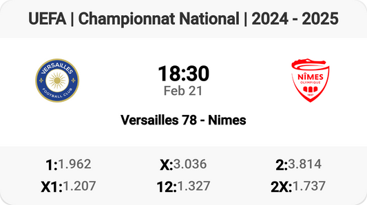 Versailles 78 vs Nîmes: Clash in the Championnat National!