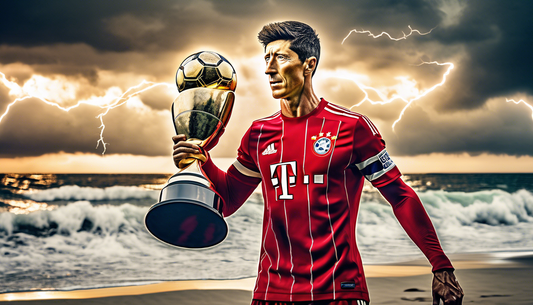 Lewandowski's Epic Trophy Lift! ⚽️🏆