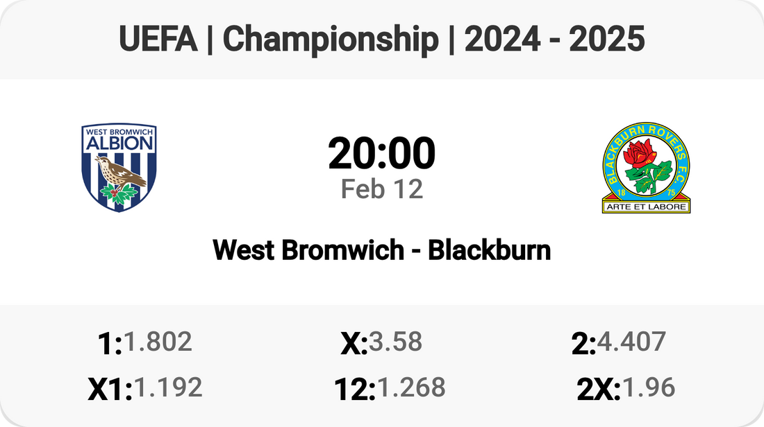 West Brom Takes on Blackburn in an Epic Championship Clash! ⚽🔥