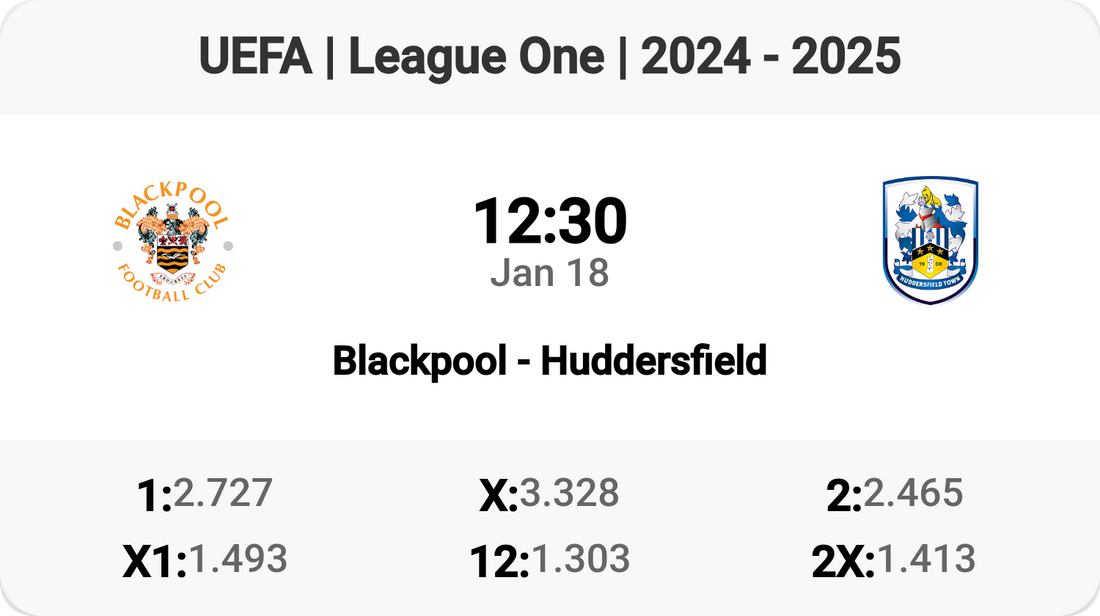 Blackpool Takes on Huddersfield: League One Showdown!