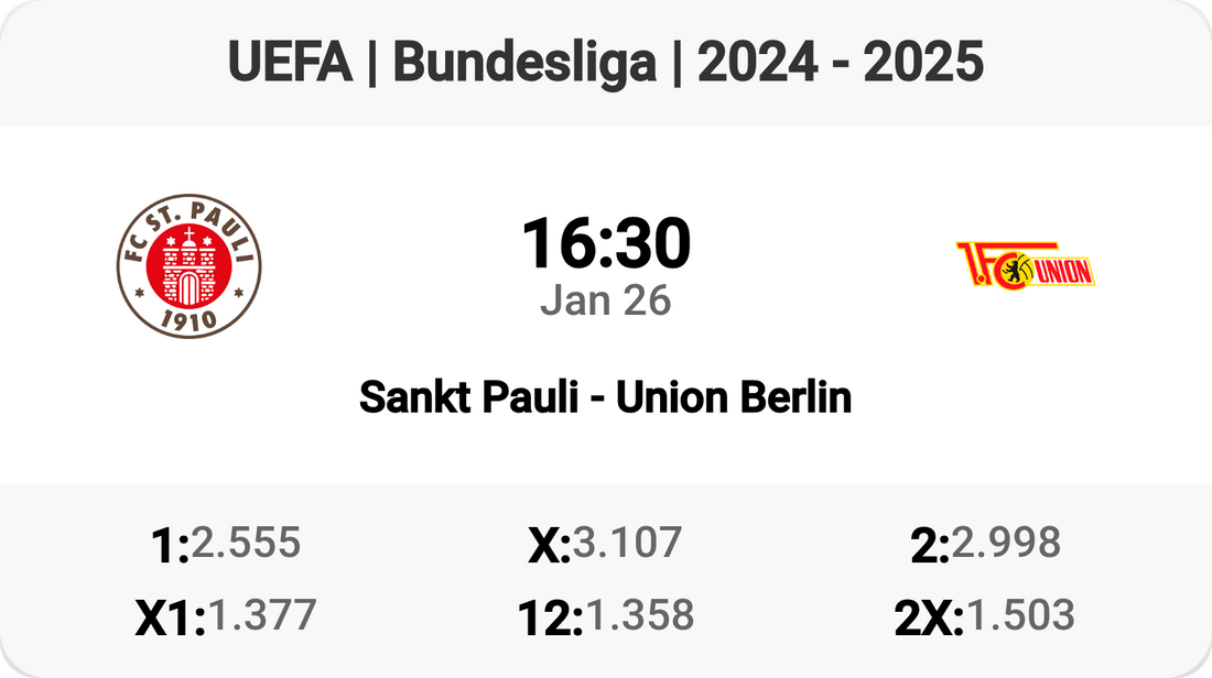 Sankt Pauli vs. Union Berlin: Bundesliga Showdown!