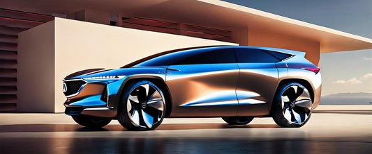 Acura's new electric SUV concept teaser during Monterey Car Week.