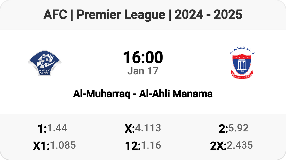 Al-Muharraq vs Al-Ahli Manama: Premier League Showdown!