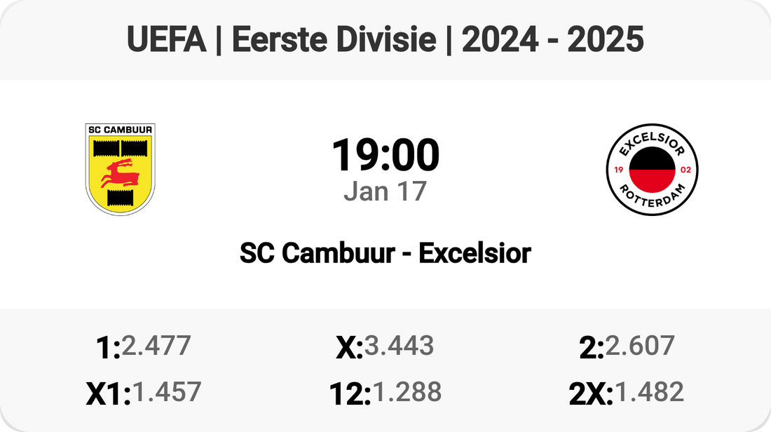 SC Cambuur vs Excelsior Showdown! ⚽🔥