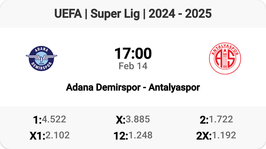 Adana Demirspor vs Antalyaspor Showdown! ⚽️🔥