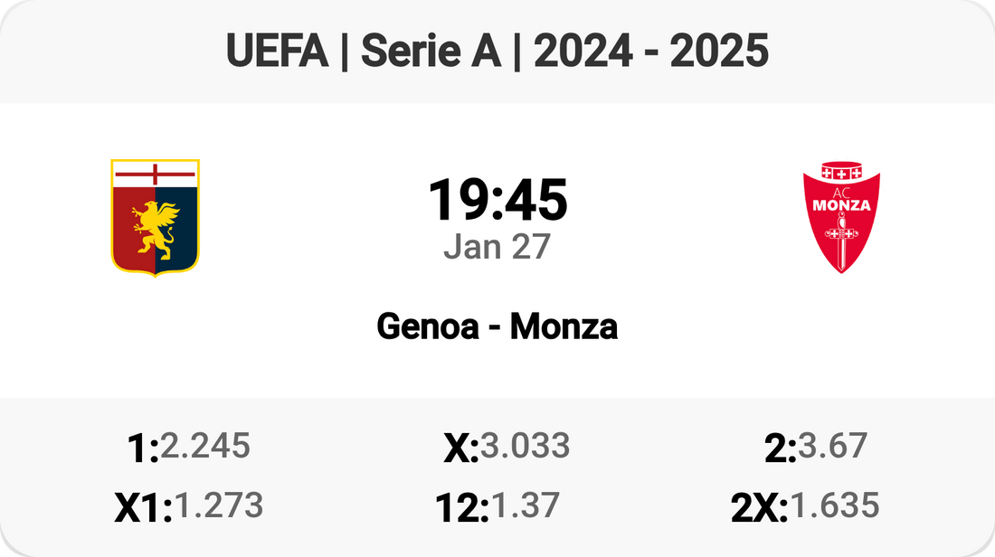 Genoa vs Monza: A Serie A Showdown!