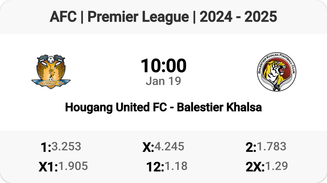 Epic Clash: Hougang United vs Balestier Khalsa! ⚽🔥