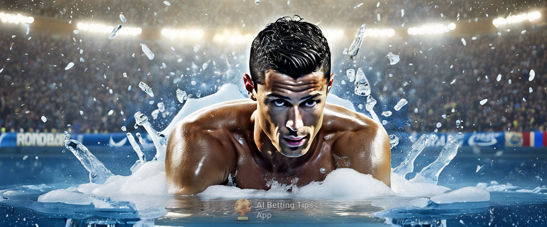 Cristiano Ronaldo taking an ice bath after Al-Nassr match.