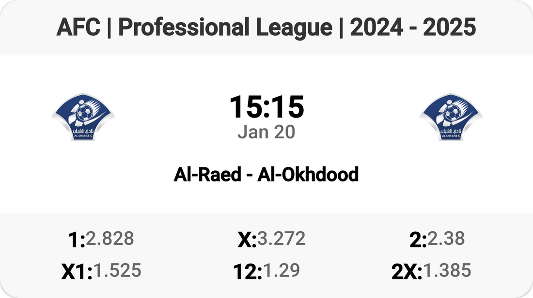 Epic Clash: Al-Raed vs Al-Okhdood Tomorrow!