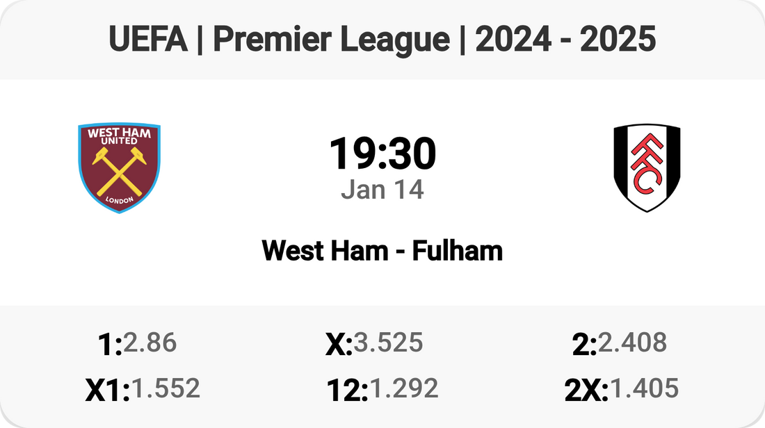 🔥 West Ham vs Fulham Showdown Tomorrow! ⚽️