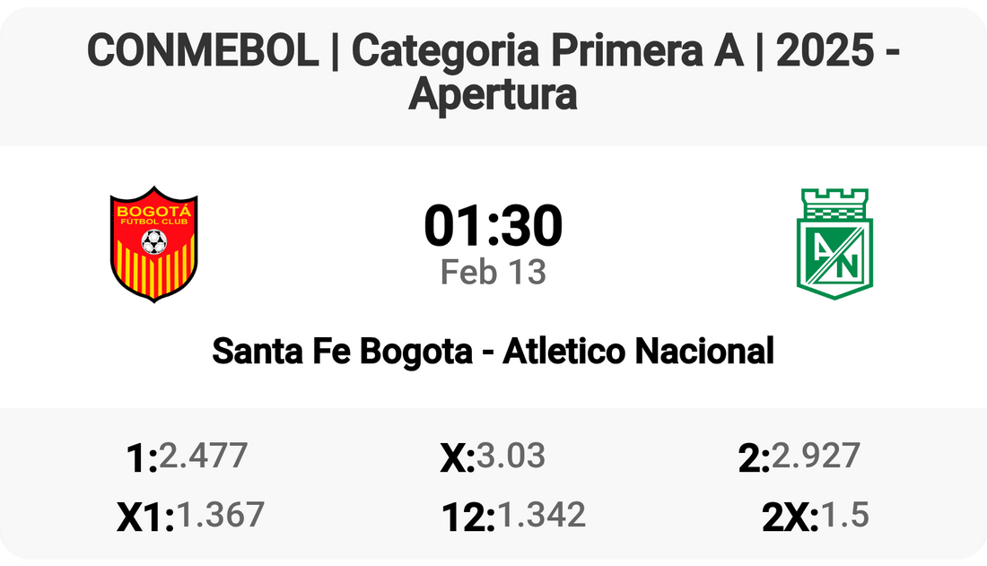 Exciting Clash: Santa Fe vs Atletico Nacional Tomorrow!