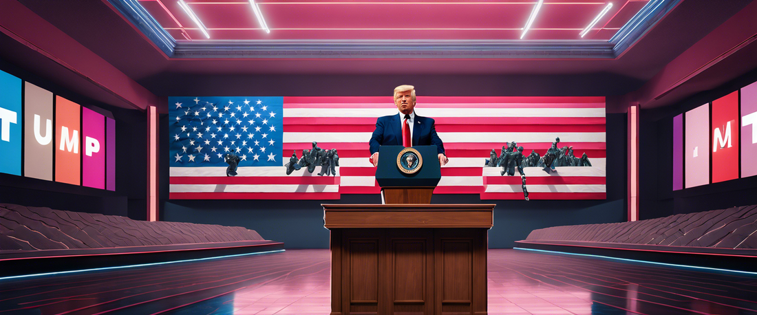 Trump in a TikTok video with AI generated voiceovers.