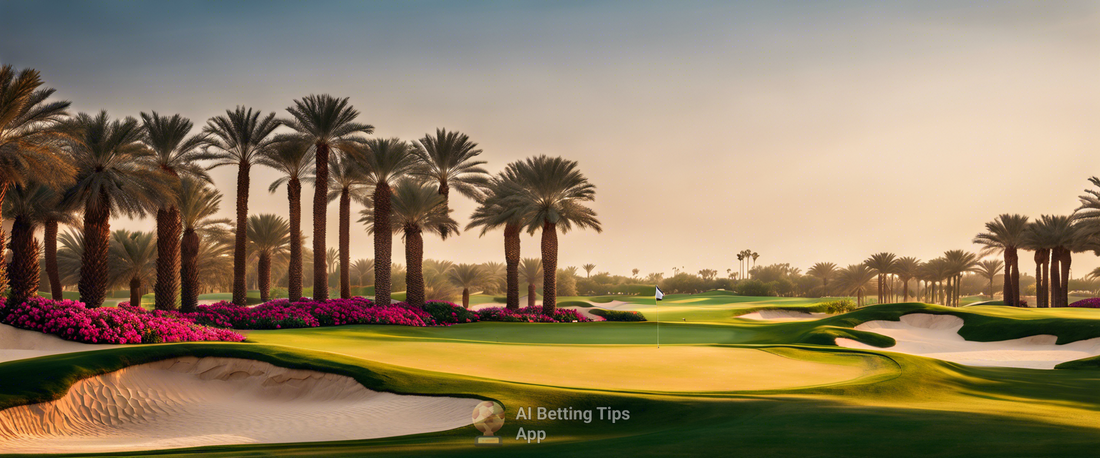 Players competing in the Abu Dhabi Golf Championship at Yas Links.