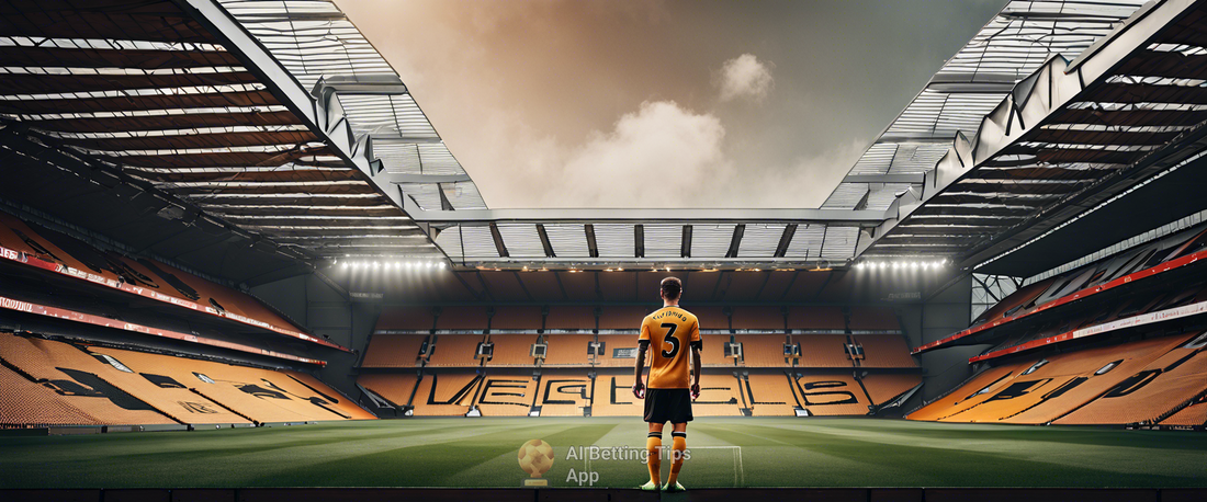 Premier League Predictions graphic with Wolves and Liverpool clash visuals.