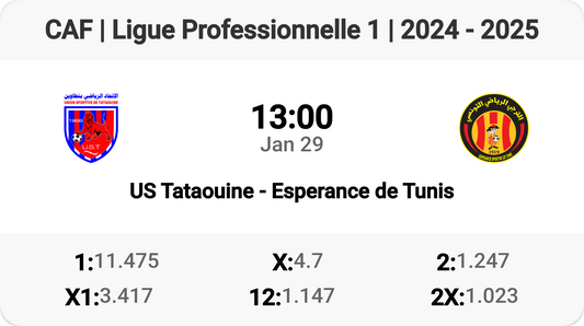 Epic Clash: US Tataouine vs Esperance de Tunis!