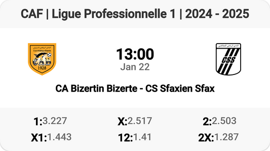 Epic Clash: CA Bizertin vs CS Sfaxien! 🏆⚽️