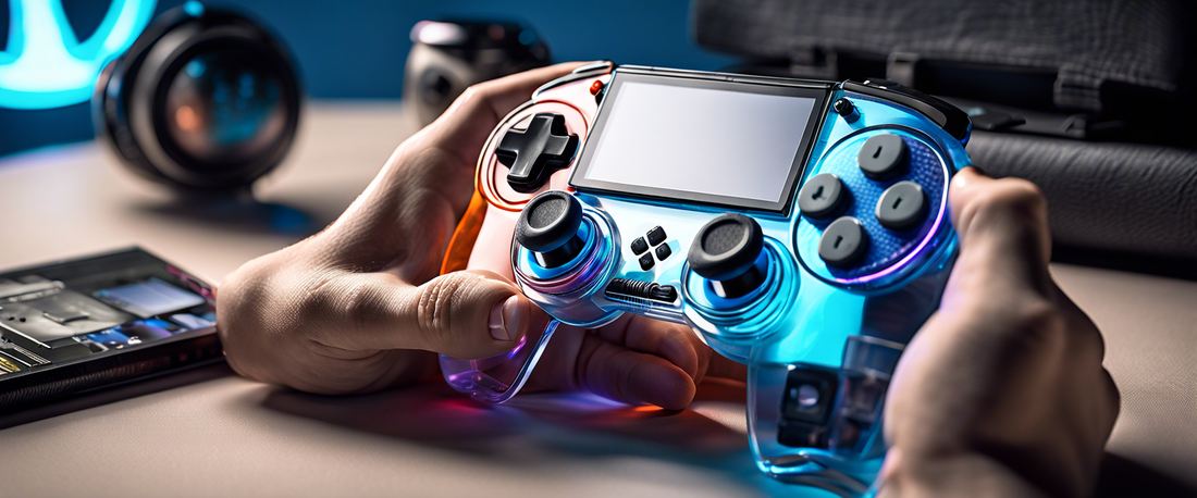 Genki's transparent PocketPro gamepad showcasing design and features