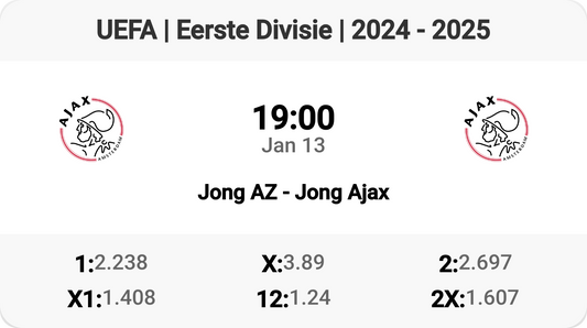 🔥 Jong AZ vs Jong Ajax: Clash of Young Talents Tomorrow!