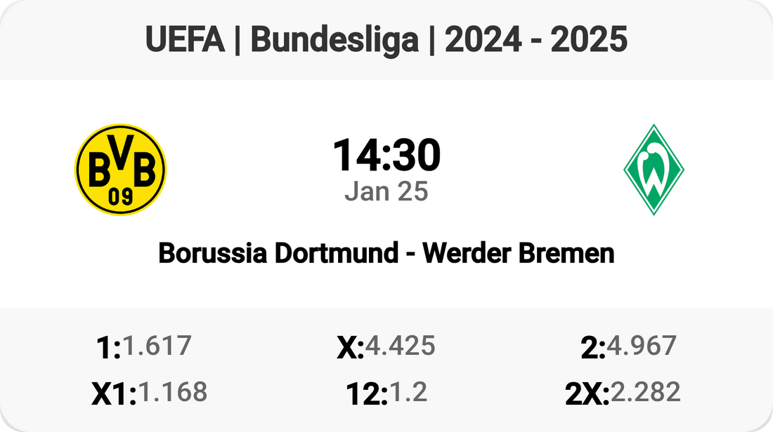 Dortmund vs Bremen: Bundesliga Showdown Tomorrow!