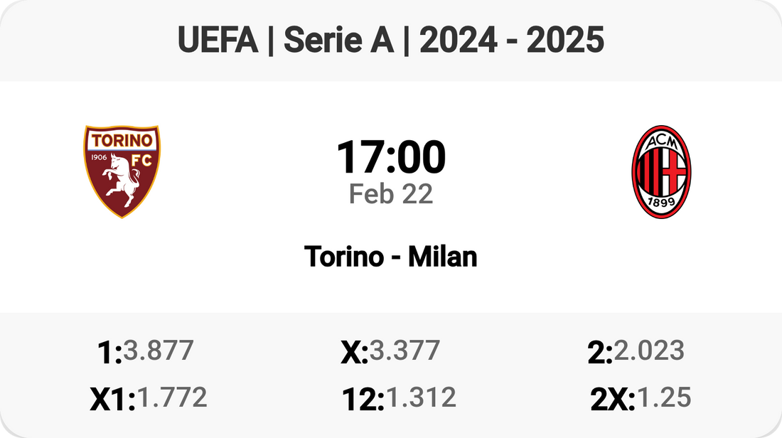 Torino vs Milan: Serie A Clash Tomorrow!