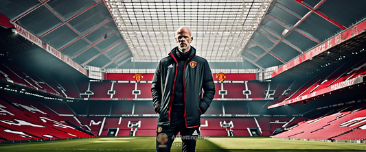 Erik ten Hag discussing strategy with Manchester United players in training.