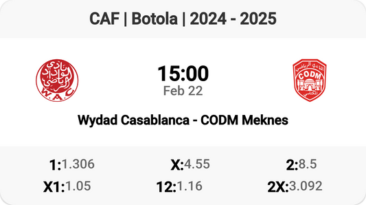 Epic Botola Clash: Wydad Casablanca vs CODM Meknes!