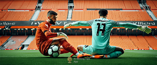 Giorgi Mamardashvili in action during a match for Valencia.