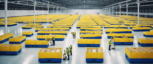 Ikea drone counting inventory in warehouse