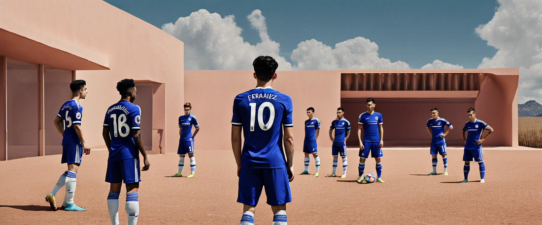 Enzo Fernandez apologizing to Chelsea team-mates during training.